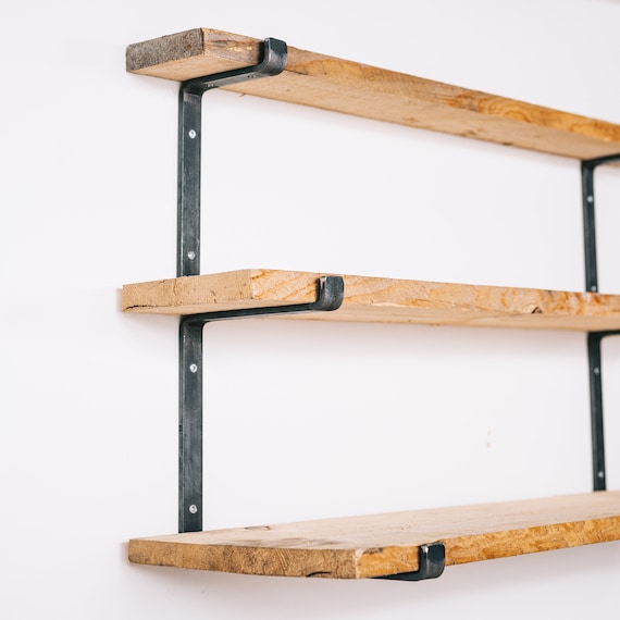 Ideal for 6.5" - 7.5" Shelves Wooden Shelf Brackets x 4 