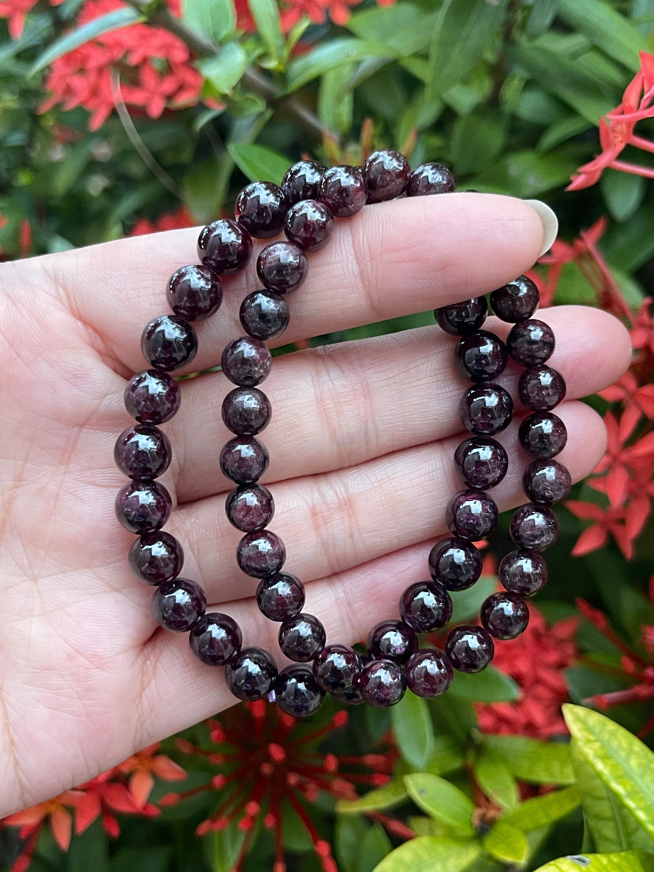 Real clearance garnet beads