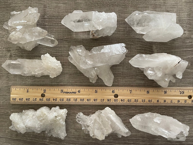 Grade A Clear Quartz Crystal Cluster 1.5  4 Inches Raw image 10
