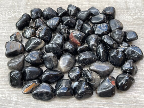Grade A Black Onyx Tumbled Stone, 0.8 1 Inches Tumbled Black Onyx, Onyx  Crystal, Healing Stones, Pick How Many 