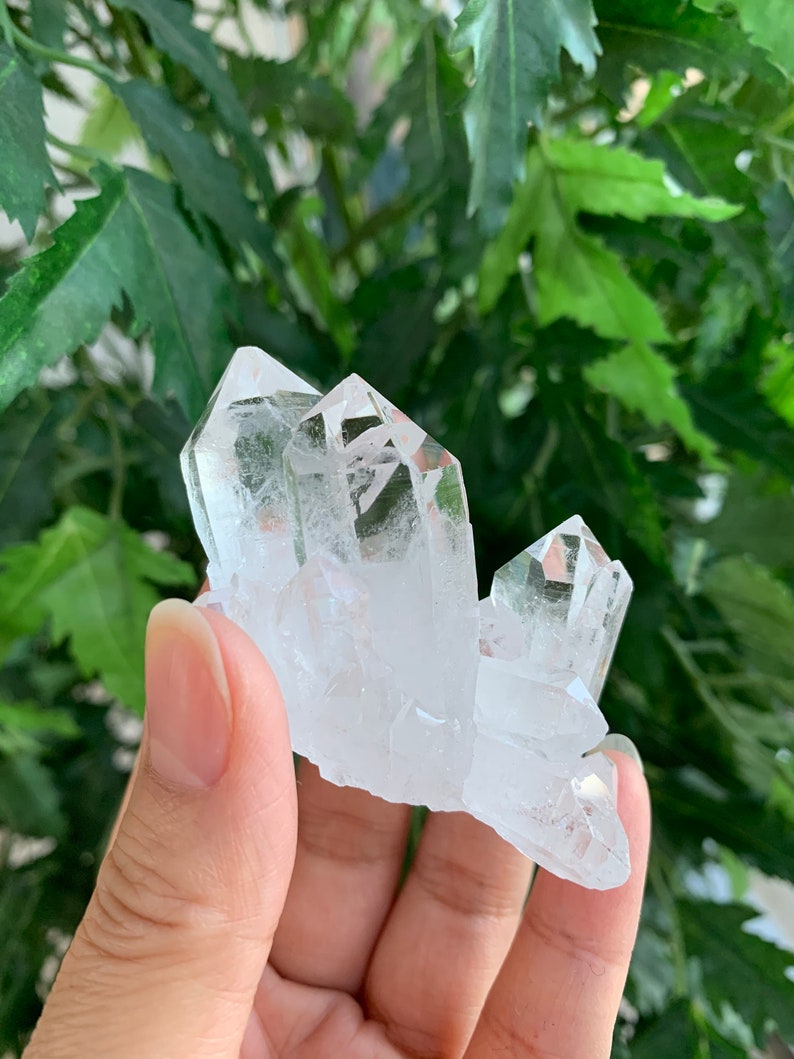Grade A Clear Quartz Crystal Cluster 1.5  4 Inches Raw image 1