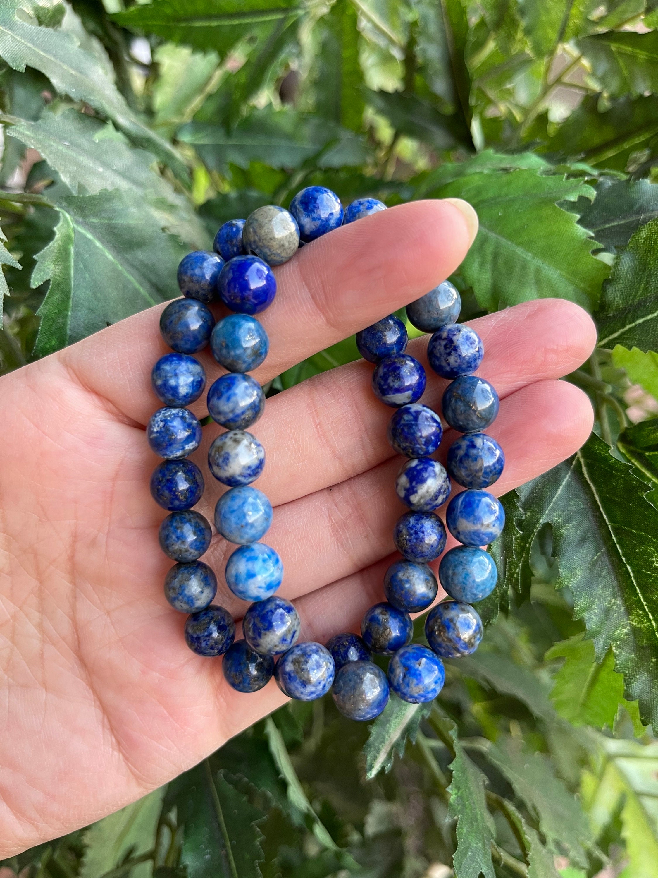 Grade A++ Lapis Crystal Bead Bracelet 8mm, Genuine Gemstone Bracelet,…