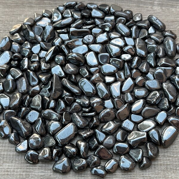 Grade A++ Hematite Semi Tumbled Gemstone Large Chips 8 - 20mm, Hematite Tumbled Chips, Hematite Tumbled Chips, Wholesale Bulk Lot