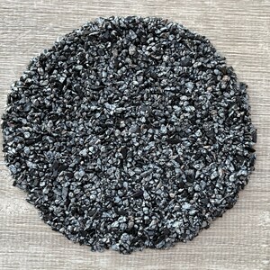 Grade A++ snowflake obsidian semi tumbled gemstone mini chips 2 - 6 mm, polished tiny snowflake obsidian crystal chips, wholesale bulk lot