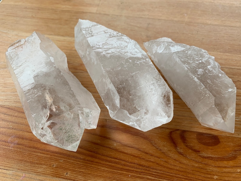 Grade A Extra Large Natural Clear Quartz Crystal Points 2 Etsy