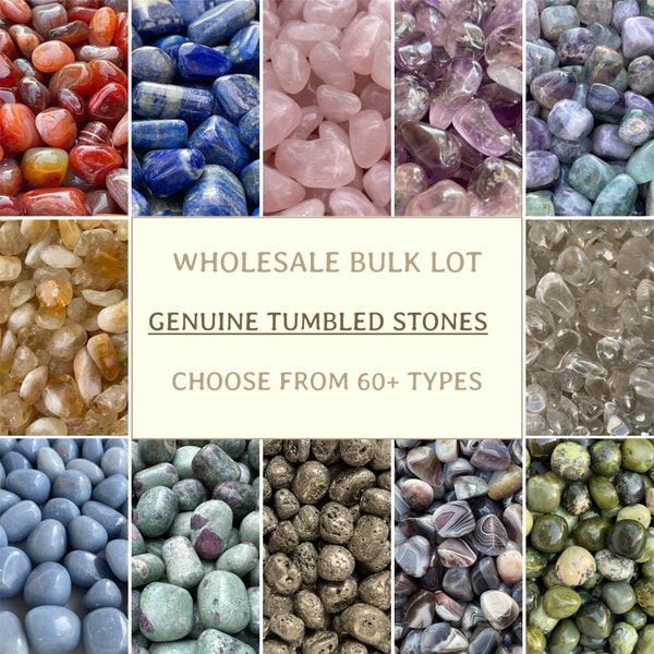 Grade A++ Tumbled Crystal Stones, Natural Polished Healing Crystals, 60+ Best Selling Polished Rocks! Wholesale Bulk Lot