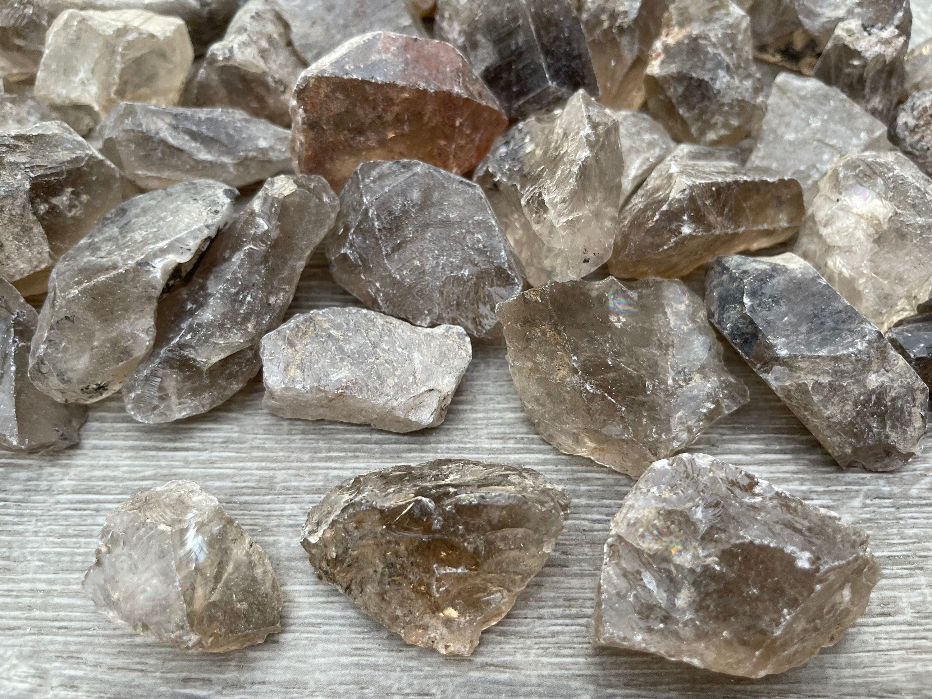 Smoky Quartz Rough Natural Stones, Raw Smoky Quartz Crystals