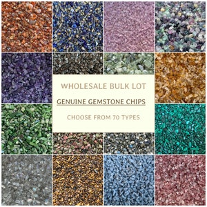 Grade A++ Gemstone Tumbled Chips, GENUINE Natural Semi Crystal Chips, Crushed Mini Crystals, Undrilled Tiny Stones, Wholesale Bulk Lot