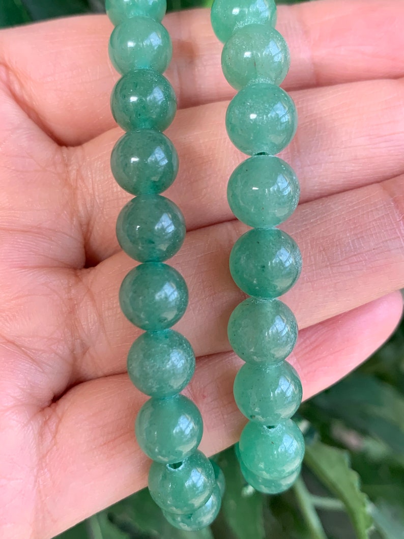 Grade A Green Aventurine Crystal Bead Bracelet 8mm Genuine image 6
