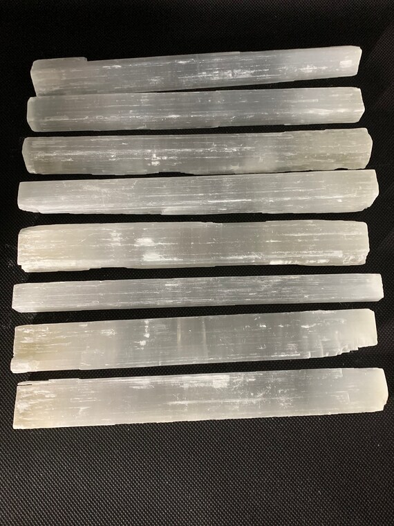 8" Selenite Stick White Log Wand Protection 8 inch LARGE CHUNKY Rough 7" 