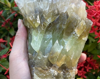 Grade A++ Extra Large Green Calcite Rough Natural Stones, 2.5-6" Raw Massive Calcite Green, Healing Crystals