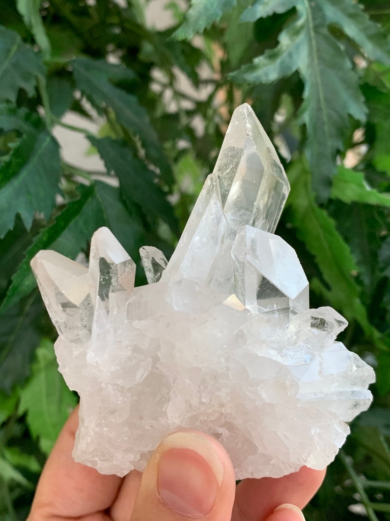 Grade A Clear Quartz Crystal Cluster 1.5  4 Inches Raw image 7