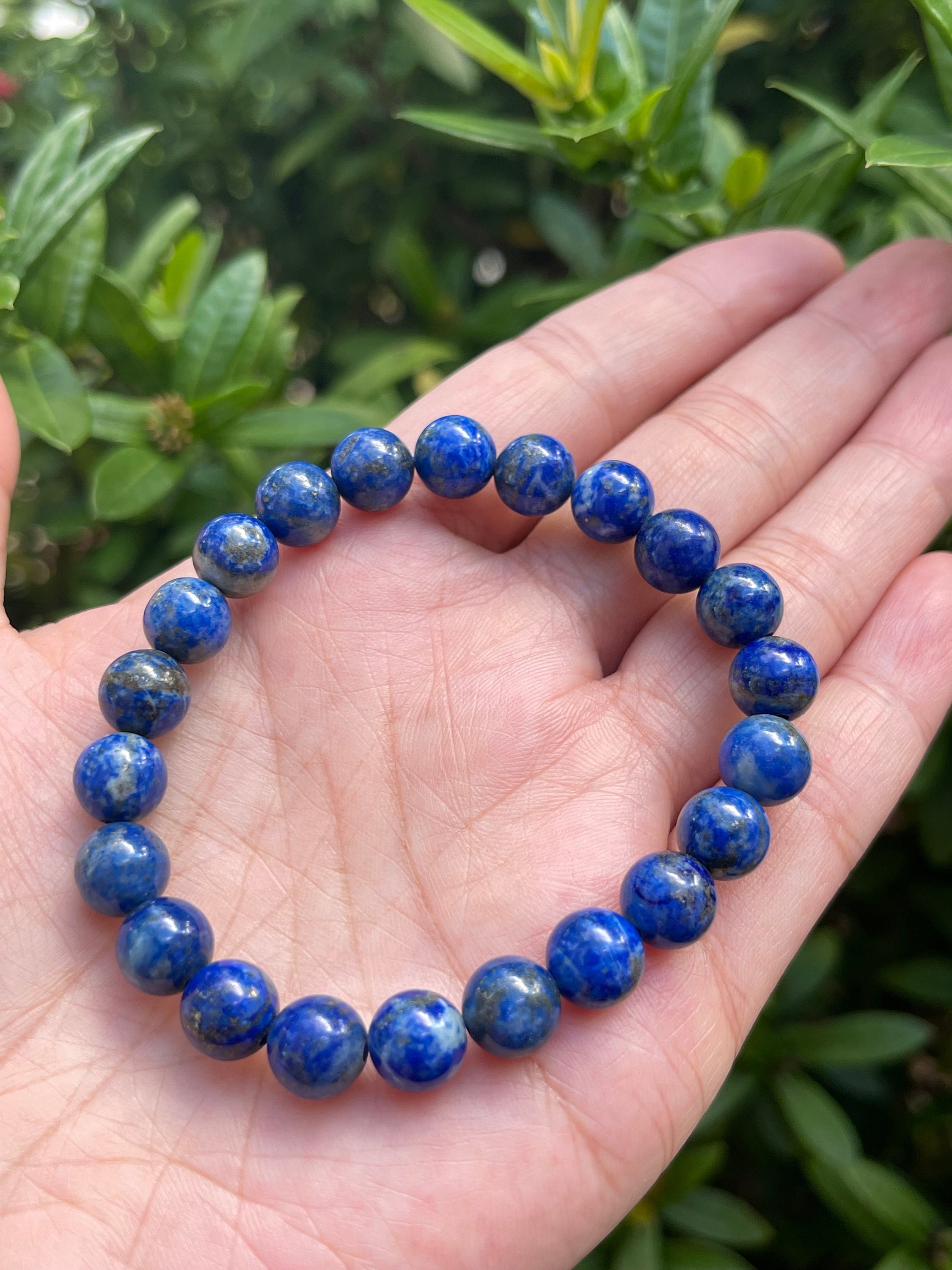 Semi-Precious Stone Bead Bracelet in Pastel Blue