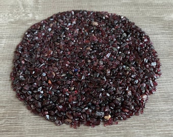 Grade A++ Garnet Semi Tumbled Gemstone Mini Chips 3 - 5 mm, Polished Tiny Garnet Crystal Chips, Wholesale Bulk Lot