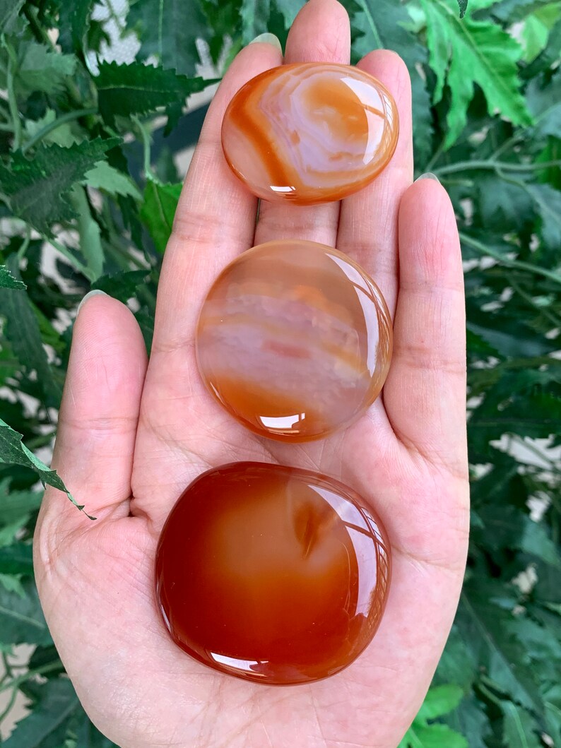 Carnelian Smooth Stones 1.52 Polished Carnelian image 1