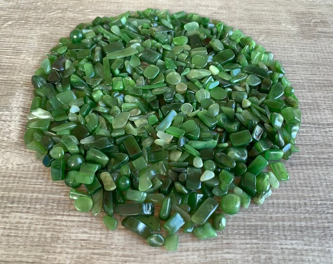 Bulk Nephrite Jade Crystal Chips 1/2 Pound TUMBLED Healing Etsy