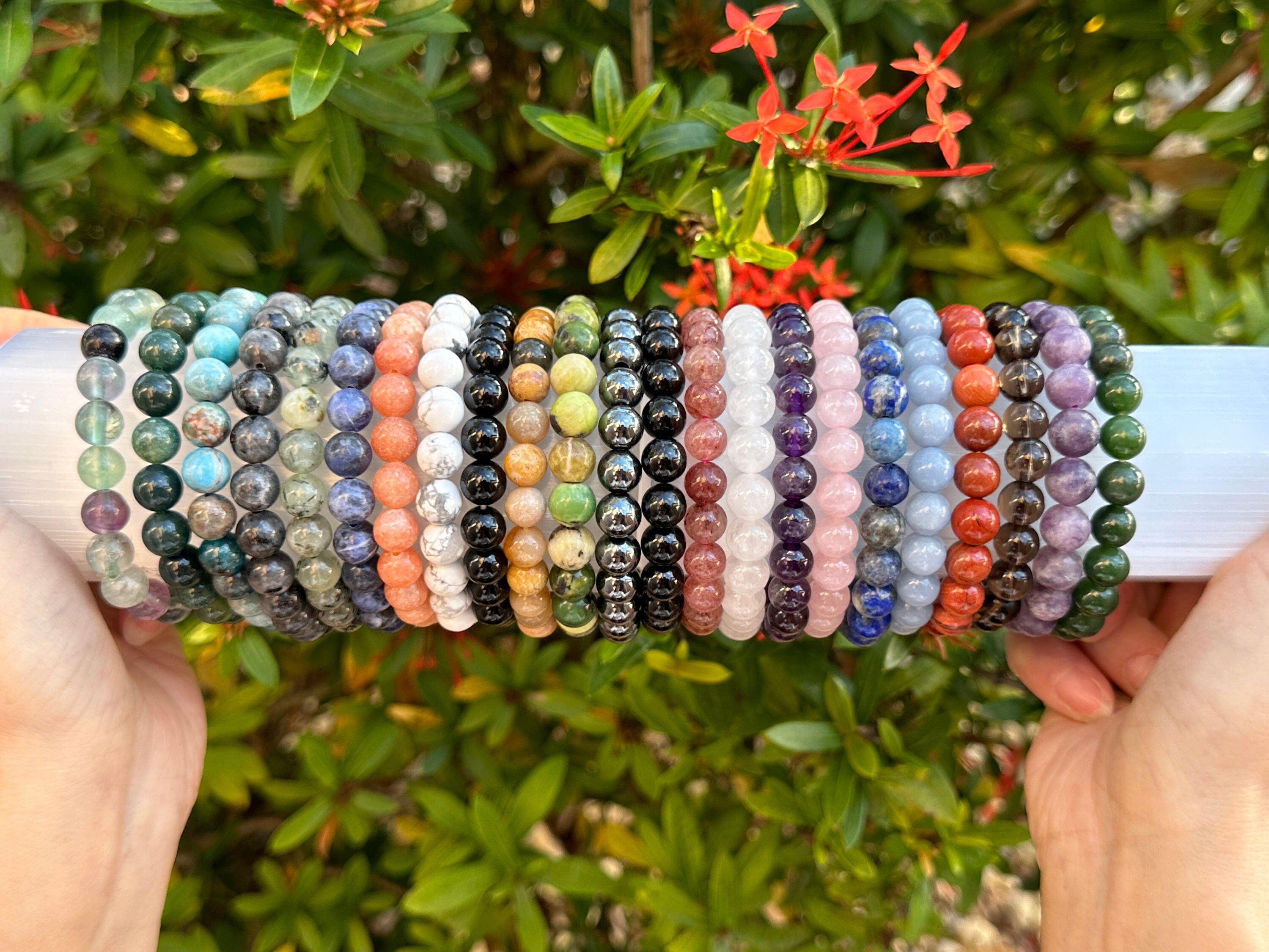 Wholesale Grade A Gemstone Crystal Bead Bracelet 8mm Genuine