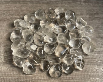 Grade A++  Clear Quartz Tumbled Stones Large, 0.75"-1.25" Clear Quartz Polished Stone, Crystal Decor and Healing, Pick a Weight
