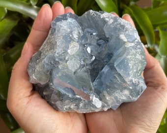Raw Celestite Cluster, Celestite Geode, Natural Celestite Cluster, Blue Celestite, Celestite Point, Healing Crystals Geode, Pick a Weight