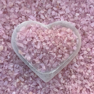 Grade A++ Rose Quartz Semi Tumbled Gemstone Mini Chips 3 - 8 mm, Polished Rose Quartz Crystal Chips, Wholesale Bulk Lot