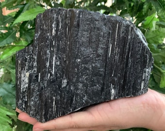 Extra Large Black Tourmaline Chunk / Rod / Log, Natural Rough Black Tourmaline Crystal, Raw Black Tourmaline Cluster Free Form Tourmaline