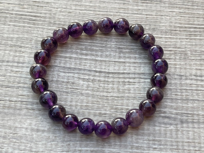 Grade A Amethyst Crystal Bead Bracelet 8mm Purple Amethyst - Etsy