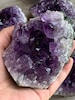 Grade A++ Deep Purple Amethyst Cluster, Amethyst Geode, Raw Amethyst, Amethyst Druze, Amethyst Crystals, 0.08-21 lbs, Pick a Size 