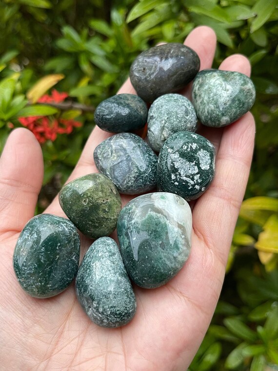 Teal Agate Tumble Stones