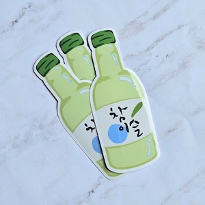 Bubbly Soju Bottle Sticker