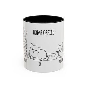 Work from Home Mug, Cat Mug, Home Office Cat, Work from Home Gift, Cat Lover Gift, Accent Mug, Funny cat Mug, Funny Work from Home
