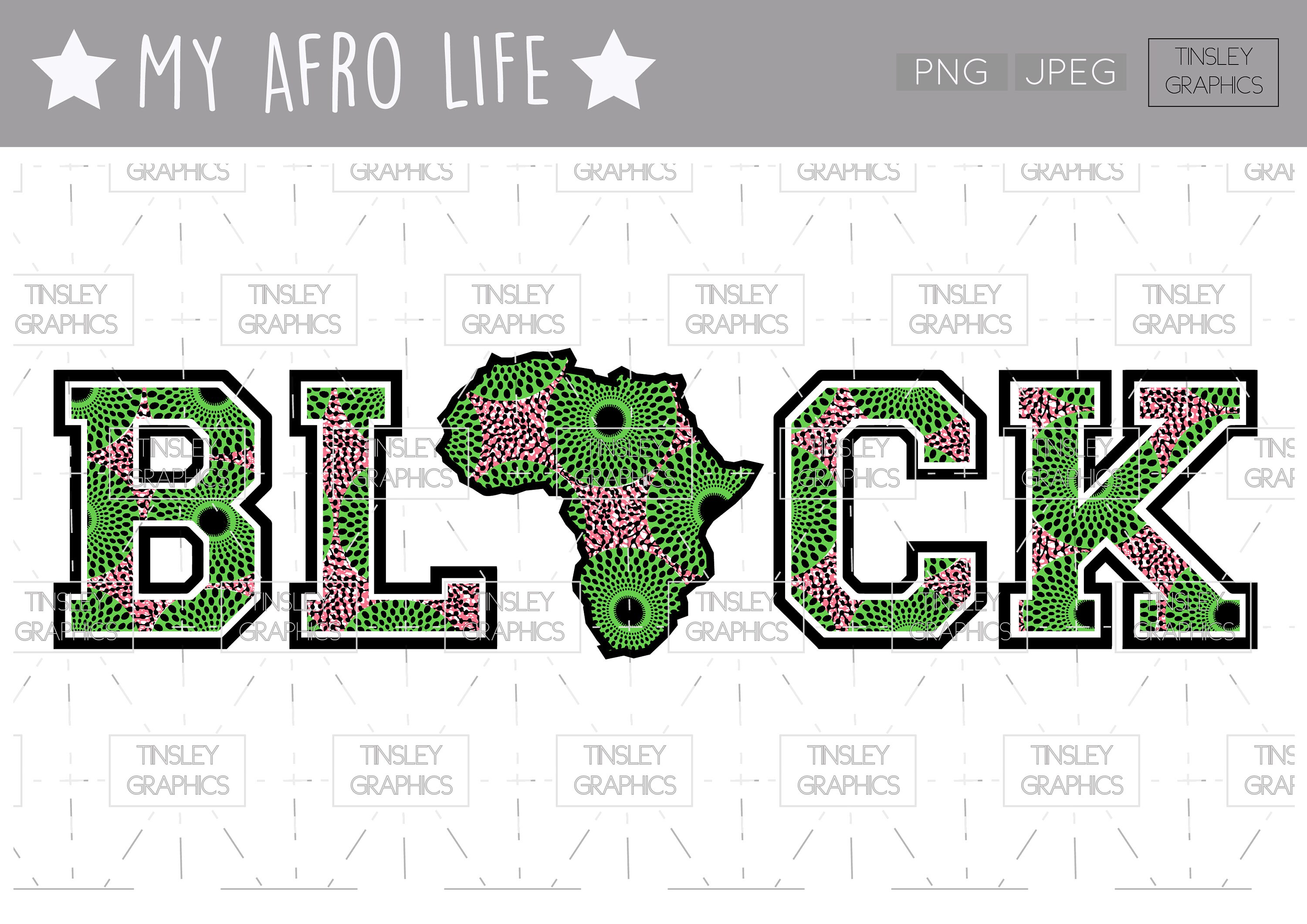 MY AFRO LIFE // African American Png Black History Png Png | Etsy