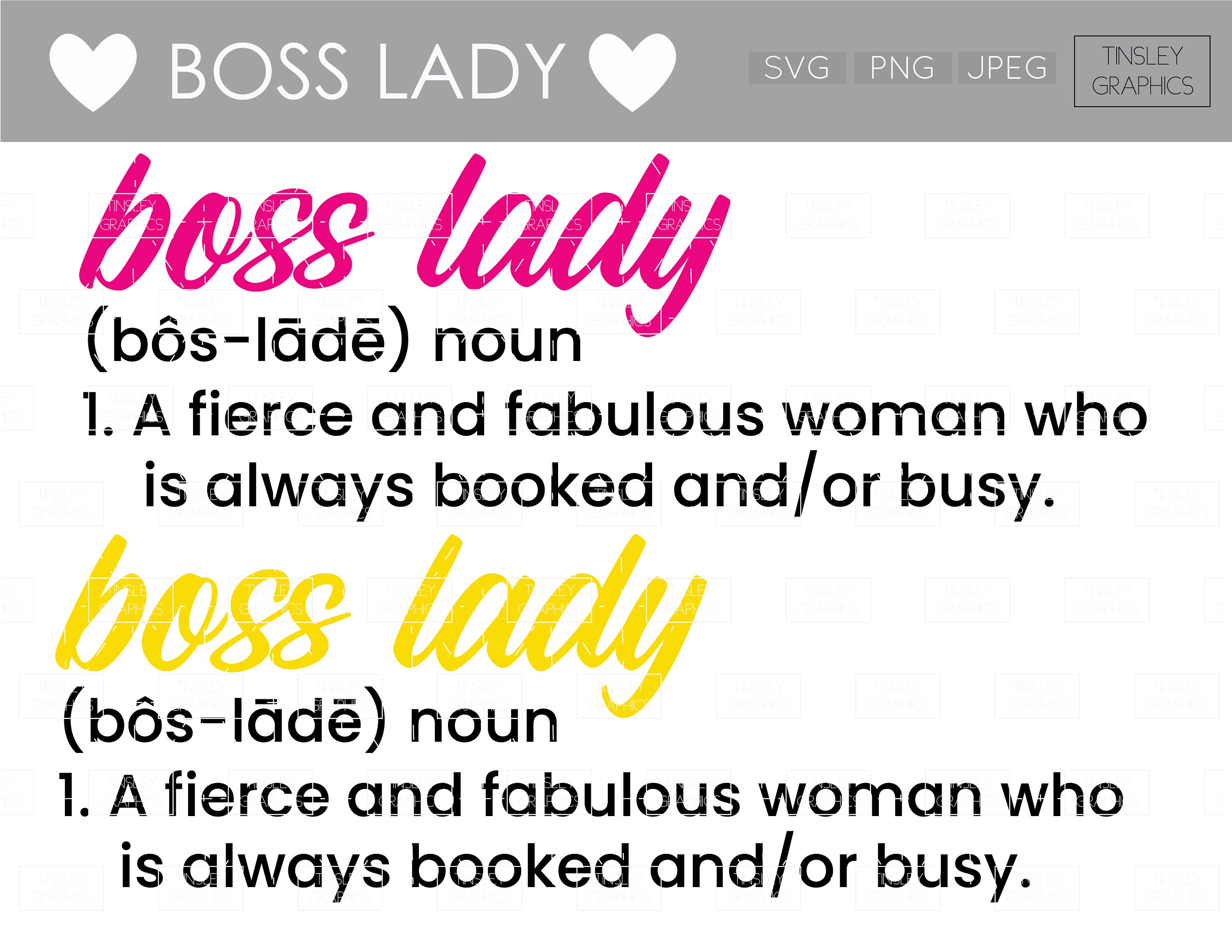 BOSS LADY DEFINITION // Girl Boss svg Lady Boss svg Svg Etsy