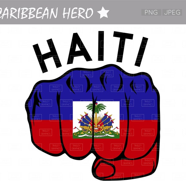 CARIBBEAN HAITI PRIDE  // Caribbean Png, West Indies Png, Png files for Crafting, Flag Png, Carnival Png, Afro Caribbean Png, Haiti Png