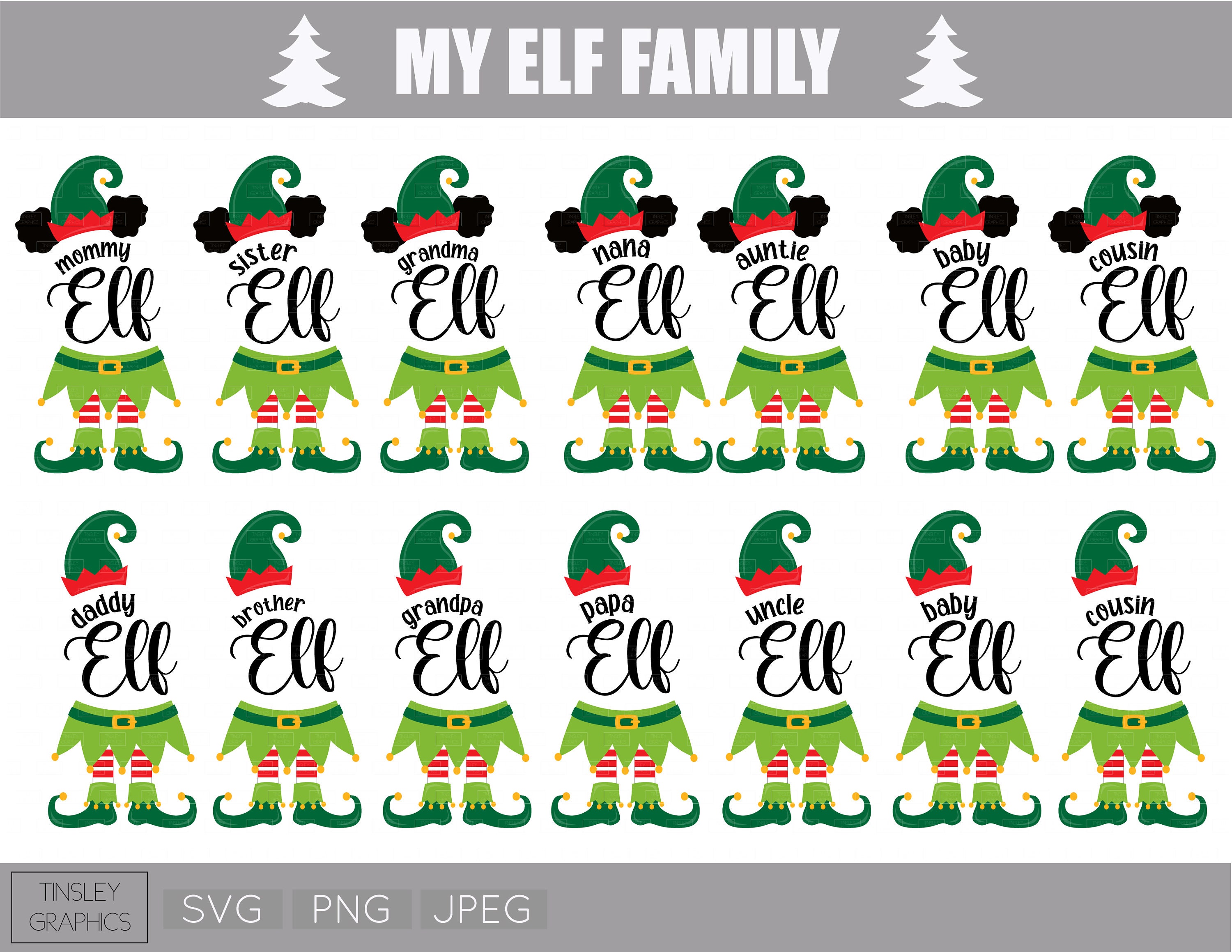 Download My Elf Family Bundle Christmas Svg Elves Svg Elf Svg Etsy