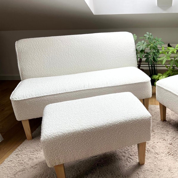 Chaise Un fauteuil stylisé en Chaiselongue Petit Fauteuil Banc Moderne Fait Sur Mesure