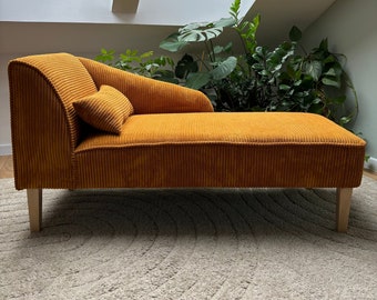 Leżanka nowoczesna na zamówienie sofa Recamiere Divan Bench materiał kordowy różne kolory