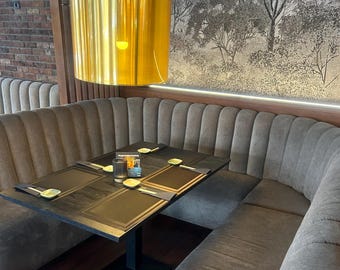 Afgeronde banketbank Op maat gemaakt bankje zitplaatsen - café, keuken, bar keukenstoelen serre meubilair thuisbar