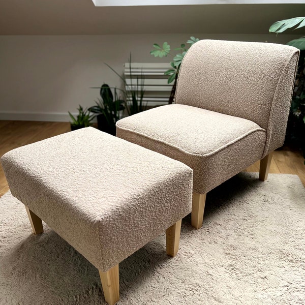 Chaise Un fauteuil stylisé en Chaiselongue Petit Fauteuil Banc Moderne Fait Sur Mesure