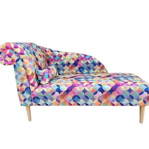 Chaise longue Modern Custom Made Colorfull materiale Fatto a mano