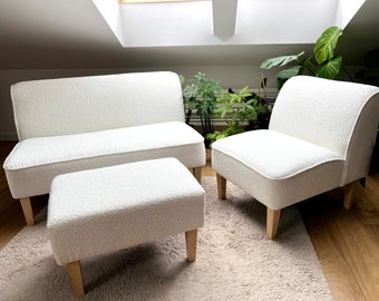 Chair An armchair stylized as a Chaiselongue Modern Small Armchair Bench Custom Made
