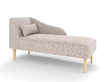 Op maat gemaakte chaise longue | Dikke geweven stof + gratis kussen | Elegant en comfortabel
