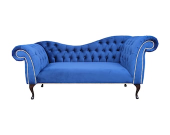 Chesterfield Handmade Sofa Glamour Chaise Lounge Bedroom Accent Chair Balmoral Seat Lounge Custom made
