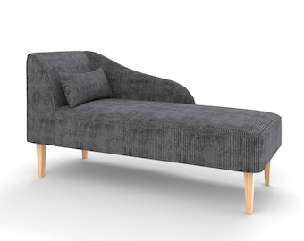 Custom-Made Corduroy Chaise Lounge | Wide Color Selection + Free Cushion
