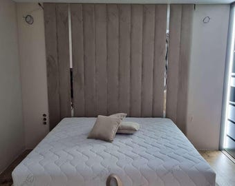 Luxury Upholstered Wall Panels Custom Bed Headboard Panels – Soft Padded Decorative Panels for Bedrooms, Hotels, Stylish Interiors