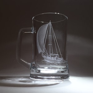 Bierpul zeiljacht halve pint - zeilcadeaus - handgegraveerde boot - bootpul - bierpul