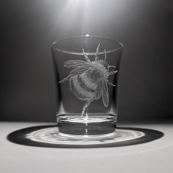 Bee Shot Glass - Bee Glass - Bumble Bee Glass - Liqueur Glass - Bee Gift - Pollinators - Bumble Bees - Crystal Liqueur Glass - Shot Glasses