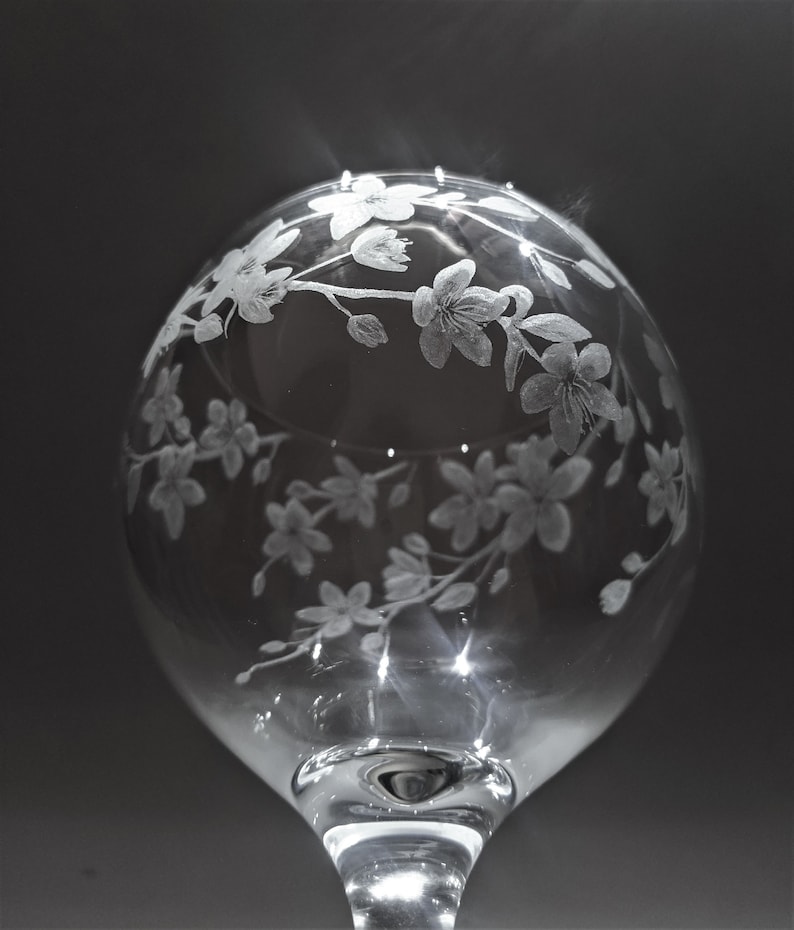 Cherry Blossom Gin Glass Cherry Blossom Flower Lover Gift Etsy UK