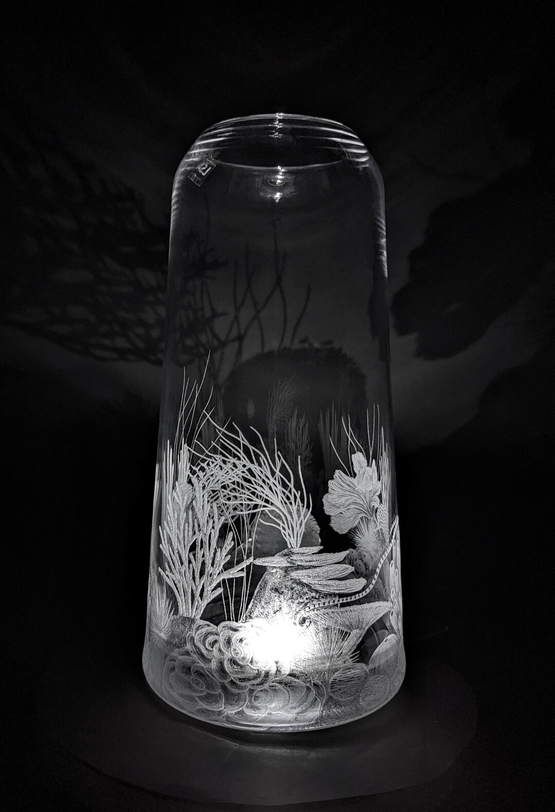 Coral Vase Coral Reef Hand Engraved LSA Vase Beautiful Etsy