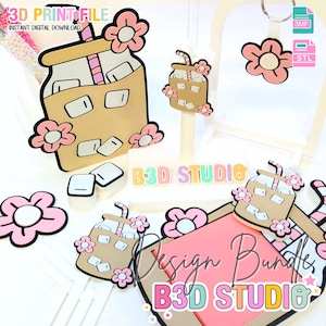 Glass Can 3D Print File Bundle: Pen Holder, Straw Toppers (STL & 3MF Digital Download)