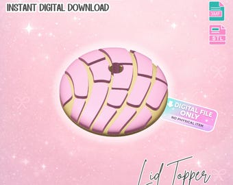 Archivo de impresión 3D para tapa de concha: Lata de vidrio Pan Dulce STL y 3MF (Descarga digital)